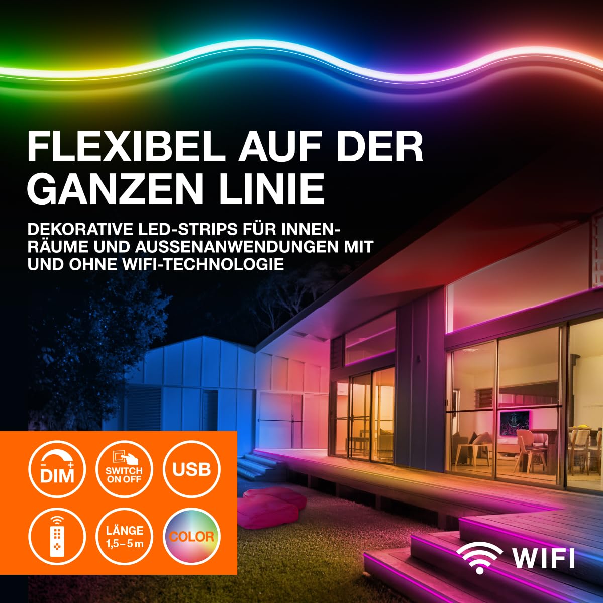 ledvance-flex-audio-tv-led-streifen-2m-rgb-mit-sound-sensor-usb-selbstklebend-ip image 4